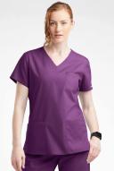 Butter-Soft Originals Women's 7-Pocket Curved V-Neck Scrub Top in Eggplant | Size M Polyester/cotton