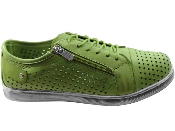 Cabello Comfort EG17 Womens Leather European Leather Casual Shoes - 6 AUS or 37 EUR / Green