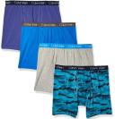 Calvin Klein Boys Boys' Kids Performance Boxer Brief Underwear, Multipack Boxer Briefs - Multi - X-Large