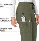 Carhartt Cross-Flex Force Women's 7-Pocket Stretch Utility Cargo Scrub Pants in Basil | Size S Polyester/spandex