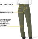 Carhartt Cross-Flex Force Women's 7-Pocket Stretch Utility Cargo Scrub Pants in Basil | Size XL Polyester/spandex