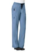 Carhartt Cross-Flex Force Women's 7-Pocket Stretch Utility Cargo Scrub Pants - Petite in Azure Blue | Size 2x Polyester/spandex