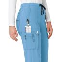 Carhartt Cross-Flex Force Women's 7-Pocket Stretch Utility Cargo Scrub Pants - Petite in Azure Blue | Size 2x Polyester/spandex