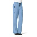 Carhartt Cross-Flex Force Women's 7-Pocket Stretch Utility Cargo Scrub Pants - Petite in Azure Blue | Size 2x Polyester/spandex