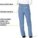 Carhartt Cross-Flex Force Women's 7-Pocket Stretch Utility Cargo Scrub Pants - Petite in Azure Blue | Size XS Polyester/spandex
