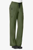 Carhartt Cross-Flex Force Women's 7-Pocket Stretch Utility Cargo Scrub Pants - Petite in Basil | Size M Polyester/spandex