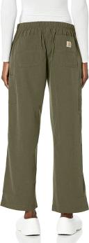 Carhartt Cross-Flex Force Women's 7-Pocket Stretch Utility Cargo Scrub Pants - Petite in Basil | Size M Polyester/spandex