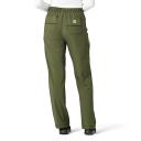Carhartt Cross-Flex Force Women's 7-Pocket Stretch Utility Cargo Scrub Pants - Petite in Basil | Size M Polyester/spandex