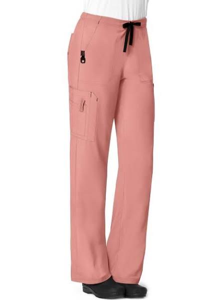 Carhartt Cross-Flex Force Women's 7-Pocket Stretch Utility Cargo Scrub Pants - Petite in Mauve | Size 2x Polyester/spandex