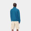 Carhartt WIP Men's Half Zip American Script Sweat in Amalfi, Size X-Small | END. Clothing