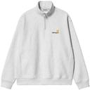 Carhartt WIP Men's Half Zip American Script Sweat in Ash Heather, Size X-Small | END. Clothing