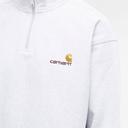 Carhartt WIP Men's Half Zip American Script Sweat in Ash Heather, Size X-Small | END. Clothing