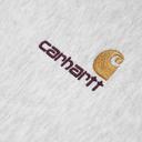 Carhartt WIP Men's Half Zip American Script Sweat in Ash Heather, Size X-Small | END. Clothing