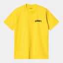 Carhartt WIP Men's University Script T-Shirt in Buttercup/Black, Size Small | END. Clothing