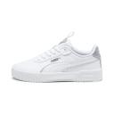 Carina 2.0 Pop Up Metallics Women's Sneakers in White/Matte silver/silver, Size 10 by Puma