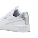 Carina 2.0 Pop Up Metallics Women's Sneakers in White/Matte silver/silver, Size 10 by Puma