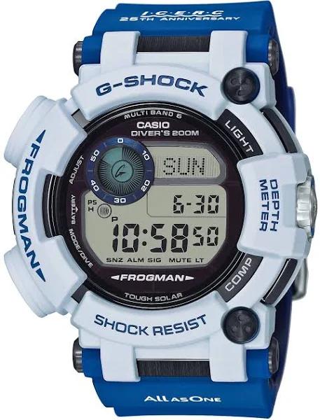 Casio G Shock Quartz Sports Solar Powered Mens Blue/White Analog (Solar Energy) GWF-D1000K-7JR