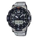 CASIO PRO TREK Bluetooth Waterproof Silver/Black Mens Analog/Digital Combo (Water Proof) PRT-B50T-7