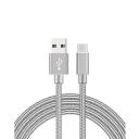 Catzon 1m 2m 3M 1pack Micro USB Cable Nylon Braided Phone Cable Fast Charger Cable USB Cord -Gray - 1m - AfterPay & zipPay Available