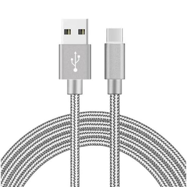 Catzon 1m 2m 3M 1pack Micro USB Cable Nylon Braided Phone Cable Fast Charger Cable USB Cord -Gray - 1m - AfterPay & zipPay Available
