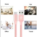 Catzon 1m 2m 3M 1pack USB Type C Cable Nylon Braided Phone Cable Fast Charger Cable USB Cord -Pink - 1m - AfterPay & zipPay Available
