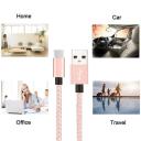Catzon 1m 2m 3M 1pack USB Type C Cable Nylon Braided Phone Cable Fast Charger Cable USB Cord -Pink White - 1m - AfterPay & zipPay Available