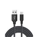 Catzon 1m 2m 3M 1pack USB Type C Cable Nylon Braided W Phone Cable Fast Charger Cable USB Cord -Black Gray - 1m - AfterPay & zipPay Available