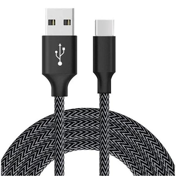 Catzon 1m 2m 3M 1pack USB Type C Cable Nylon Braided W Phone Cable Fast Charger Cable USB Cord -Black Gray - 1m - AfterPay & zipPay Available