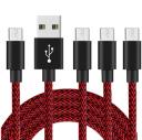 Catzon 1m 2m 3M 3packs USB Type C Cable Nylon Braided W Phone Cable Fast Charger Cable USB Cord -Black Gray - 1M+2M+3M - AfterPay & zipPay Available