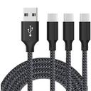 Catzon 1m 2m 3M 3packs USB Type C Cable Nylon Braided W Phone Cable Fast Charger Cable USB Cord -Black Gray - 2m - AfterPay & zipPay Available