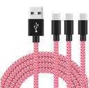 Catzon 1m 2m 3M 3packs USB Type C Cable Nylon Braided W Phone Cable Fast Charger Cable USB Cord -Black Gray - 2m - AfterPay & zipPay Available