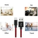 Catzon 1m 2m 3M 4packs Micro USB Cable Nylon Braided W Phone Cable Fast Charger Cable USB Cord -Black Red - Earn Everyday Rewards, AfterPay Available