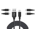 Catzon 1m 2m 3M 5Packs USB Type C Cable Nylon Braided W Phone Cable Fast Charger Cable USB Cord -Black Gray - 2m - AfterPay & zipPay Available