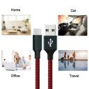 Catzon 1m 2m 3M 5Packs USB Type C Cable Nylon Braided W Phone Cable Fast Charger Cable USB Cord -Black Red - 1m - AfterPay & zipPay Available