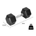 Centra Rubber Hex Dumbbell 30kg Home Gym Exercise Weight Fitness Training - AfterPay & zipPay Available
