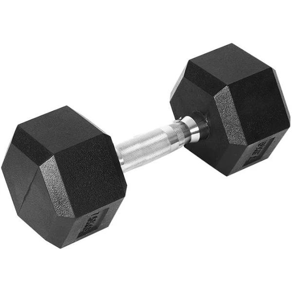 Centra Rubber Hex Dumbbell 30kg Home Gym Exercise Weight Fitness Training - AfterPay & zipPay Available