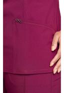 Cherokee Infinity Women's 3-Pocket Stretch Round Neck Scrub Top in Royal | Size 5x Polyester/spandex