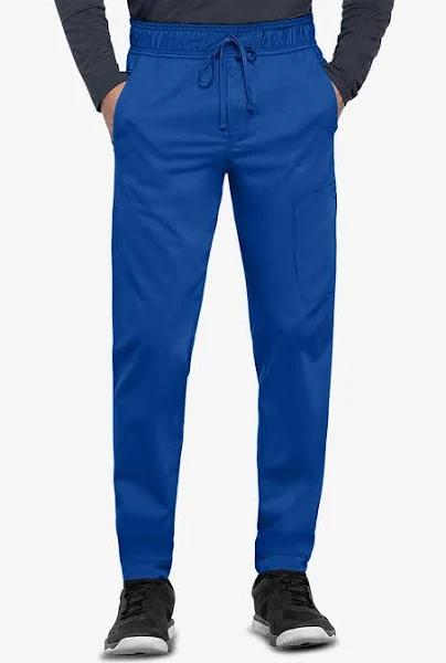 Cherokee Ww012t Men's Natural Rise Jogger,78% Polyester / 20 % Rayon / 2% Spandex Twill - Royal, L