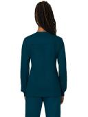 Cherokee Ww310 Snap Front Warm-Up Jacket, 78% Poly 20% Rayon, 2% Spandex , Warm Up Jacket, WW Revolution - Caribbean Blue, 4XL