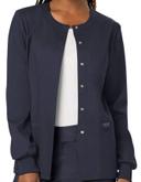 Cherokee Ww310 Snap Front Warm-Up Jacket, 78% Poly 20% Rayon, 2% Spandex , Warm Up Jacket, WW Revolution - Electric Pink, 4XL