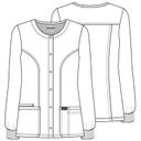 Cherokee Ww310 Snap Front Warm-Up Jacket, 78% Poly 20% Rayon, 2% Spandex , Warm Up Jacket, WW Revolution - Electric Pink, 4XL