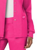 Cherokee Ww310 Snap Front Warm-Up Jacket, 78% Poly 20% Rayon, 2% Spandex , Warm Up Jacket, WW Revolution - Electric Pink, S