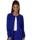 Cherokee Ww310 Snap Front Warm-Up Jacket, 78% Poly 20% Rayon, 2% Spandex , Warm Up Jacket, WW Revolution - Galaxy Blue, 5XL