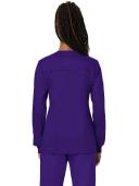 Cherokee Ww310 Snap Front Warm-Up Jacket, 78% Poly 20% Rayon, 2% Spandex , Warm Up Jacket, WW Revolution - Grape, L