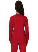 Cherokee Ww310 Snap Front Warm-Up Jacket, 78% Poly 20% Rayon, 2% Spandex , Warm Up Jacket, WW Revolution - Red, 4XL