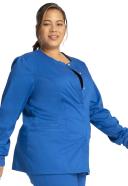 Cherokee Ww310 Snap Front Warm-Up Jacket, 78% Poly 20% Rayon, 2% Spandex , Warm Up Jacket, WW Revolution - Royal, 5XL