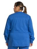 Cherokee Ww310 Snap Front Warm-Up Jacket, 78% Poly 20% Rayon, 2% Spandex , Warm Up Jacket, WW Revolution - Royal, XXS