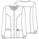 Cherokee Ww310 Snap Front Warm-Up Jacket, 78% Poly 20% Rayon, 2% Spandex , Warm Up Jacket, WW Revolution - Turquoise, M