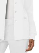 Cherokee Ww310 Snap Front Warm-Up Jacket, 78% Poly 20% Rayon, 2% Spandex , Warm Up Jacket, WW Revolution - White, 5XL