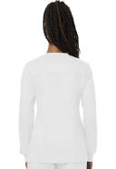 Cherokee Ww310 Snap Front Warm-Up Jacket, 78% Poly 20% Rayon, 2% Spandex , Warm Up Jacket, WW Revolution - White, XXS